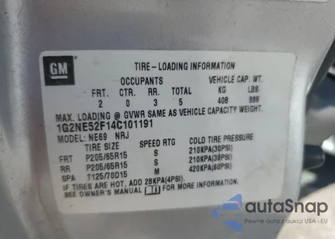 2004 Pontiac Grand Am Se z USA, uszkodzony, nr VIN 1G2NE52F14C101191